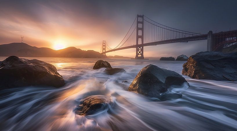 Horizon in vlammen van fernlichtsicht