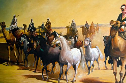 Horses in the desert