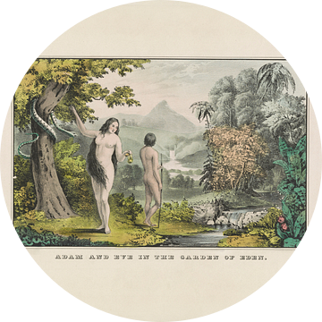 Adam en Eva in de Hof van Eden van Andrea Haase