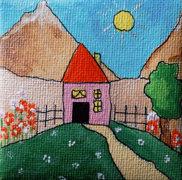 Huis in de bergen von Angelique van 't Riet