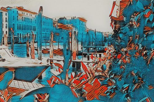 Venetië in blauw en bloei