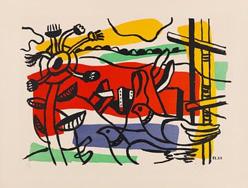 Fernand Léger, Compositie met twee vogels, 1954 2