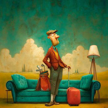 bereit, Golf zu spielen