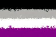 Asexual Flag in aquarel van Bear Necessities thumbnail