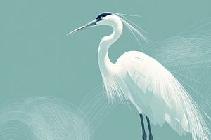 Sublime Crane Minimalistische Eleganz Mintgrün