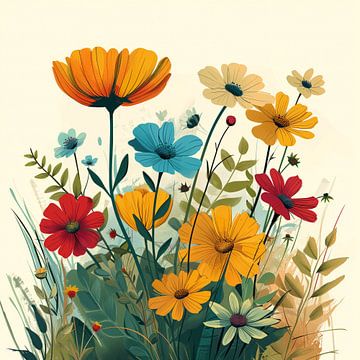 Blumen-Illustration von Dakota Wall Art