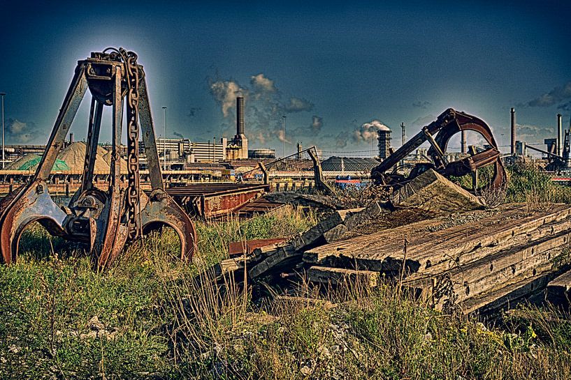 Greifer Industrie Ijmuiden Hafenkran von Gerard de Ridder