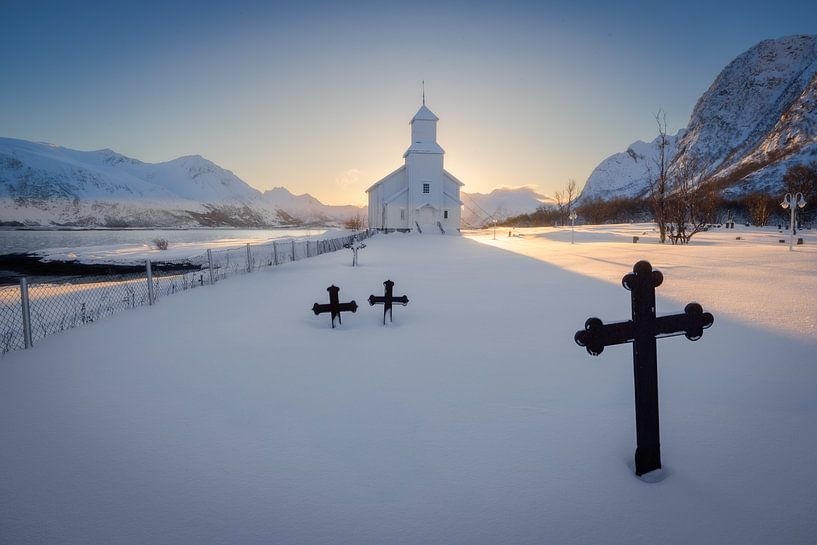 Winterkirche Norwegen von Thijs Friederich