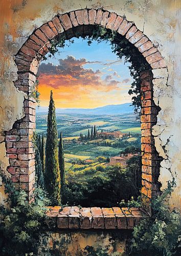 Evening Glow through Old Stones