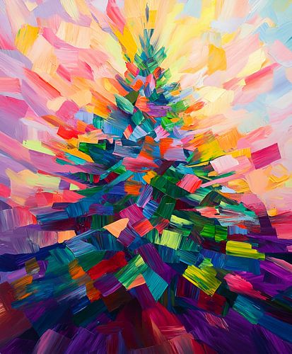 Christmas tree colouring spectacle