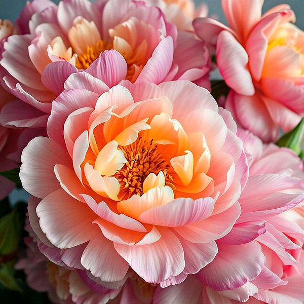 une image colorée de pivoines . par J.a Dijkstra