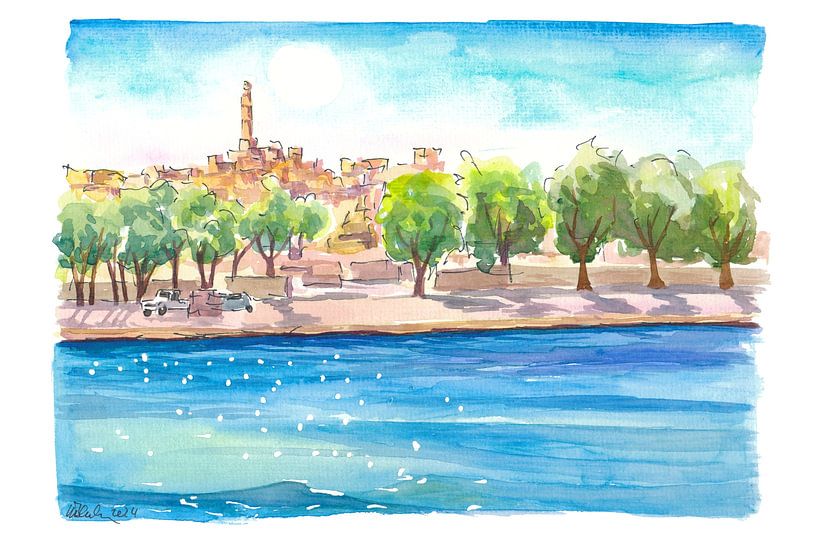 Aegina Island Greece View of the ruins of the Temple of Apollo from the Aegean Sea by Markus Bleichner