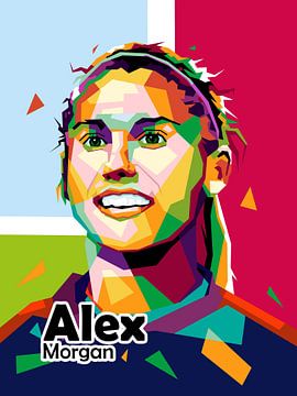 De voetbal Alex Morgan in geweldige pop-art van miru arts