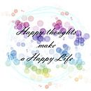 Happy thoughts make a happy life van Greta Lipman thumbnail