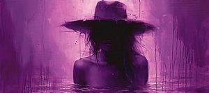 Frau Silhouette Lila | Violett Schleier Vibe