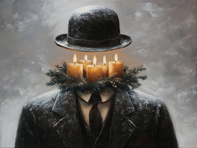 couronne de bougies | couronne de l'Avent sous chapeau par La collection ARTEO