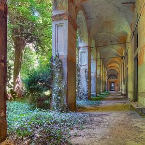 Colonnade in a former hospital by Truus Nijland