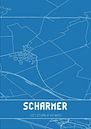 Blauwdruk | Landkaart | Scharmer (Groningen) van Stad & Wand thumbnail