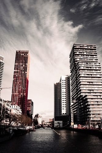 Rotterdam Skyline Hochhaus Gebäude Die Niederlande