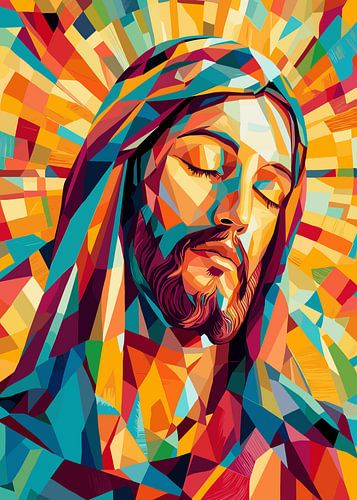 Stralend veelhoekig heilig figuur