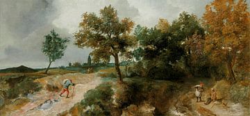 Hügelige Landschaft mit ruhenden Bauern, Jan Lievens