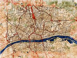 Kaart van Orléans in de stijl 'Serene Summer'