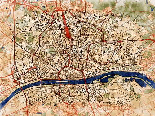 Carte de Orléans avec le style 'Serene Summer' sur Maporia