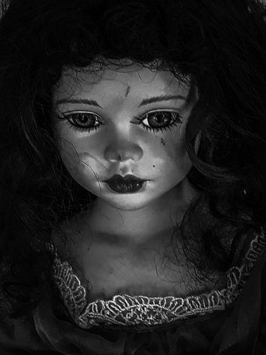 Wanddecoratie pop hoofdje