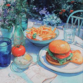 traditionelles Essen Stillleben, Fast Food von Ariadna de Raadt-Goldberg