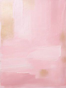 Soft Glow: Pink Abstract with Gold