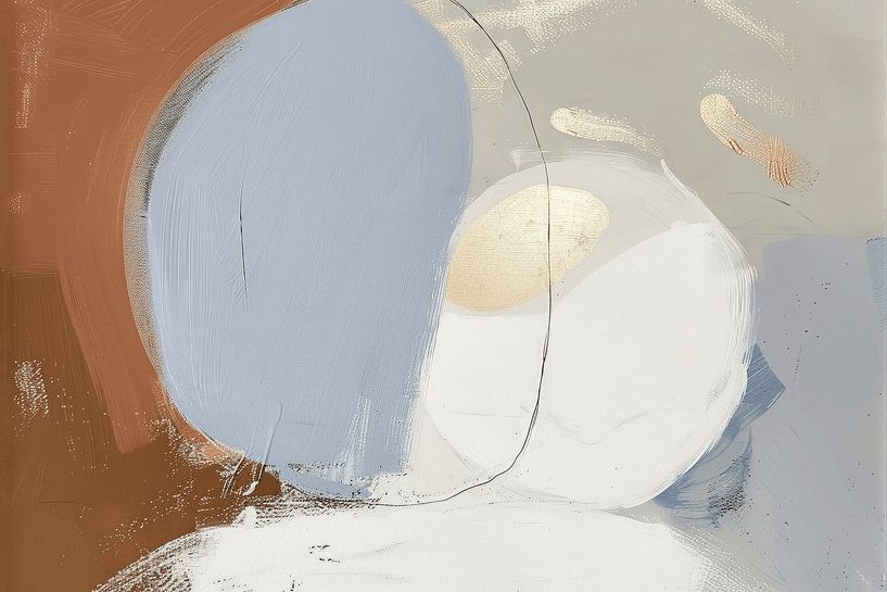 Moderne et abstrait avec un accent doré par Japandi Art Studio