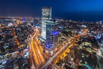 De skyline van Tel Aviv in Israel van Michiel Ton