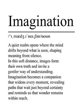 Imagination Definition - White by WordsThatInspire