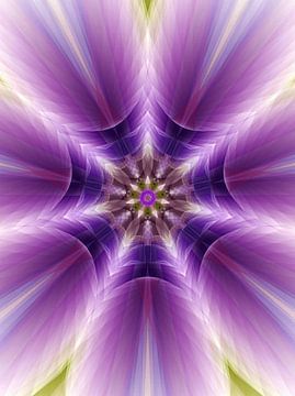Mandala digital art 'Fonkelend paars' van Ivonne Fuhren- van de Kerkhof