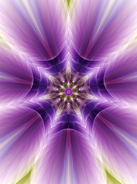 Mandala digital art 'Sparkling purple' by Ivonne Fuhren- van de Kerkhof