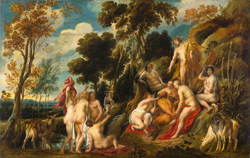 Nymphs Cutting Off Pan's Beard, Jacob Jordaens by Masterful Masters