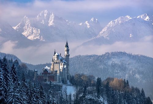 Le château de Neuschwanstein en hiver