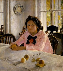 Meisje met perziken. Portret van V.S.Mamontova, Valentin Serov