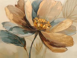 Elegante goldene Blume von IamHome Studio
