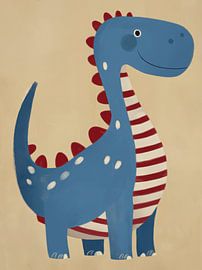Der blaue, freundliche Dinosaurier
