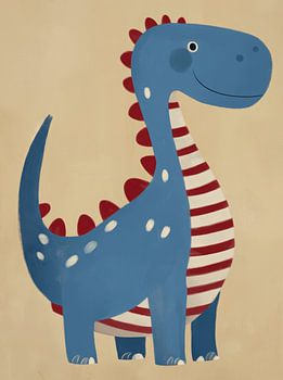 Blue Friendly Dinosaur