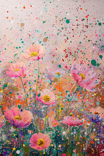 Bloemenveld Impressionisme van De Mooiste Kunst