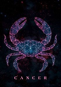 Sternzeichen Krebs: Die Sternkonstellation des Krebses in Neonfarben