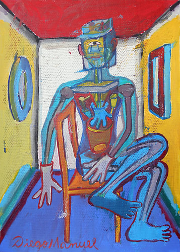 man sitting on a chair