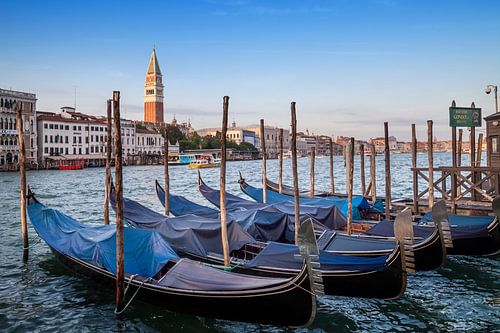 VENICE Canal Grande en de toren van San Marco 