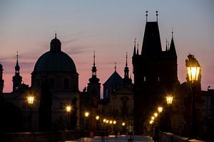 Prag - Karlsbrücke bei Nacht