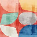 Abstracte geometrische kunst in retrostijl. Kleurrijke vormen II. van Dina Dankers thumbnail