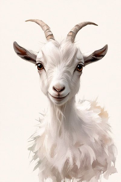 Weiche verträumte Ziege Illustration von Art & Soul Creations