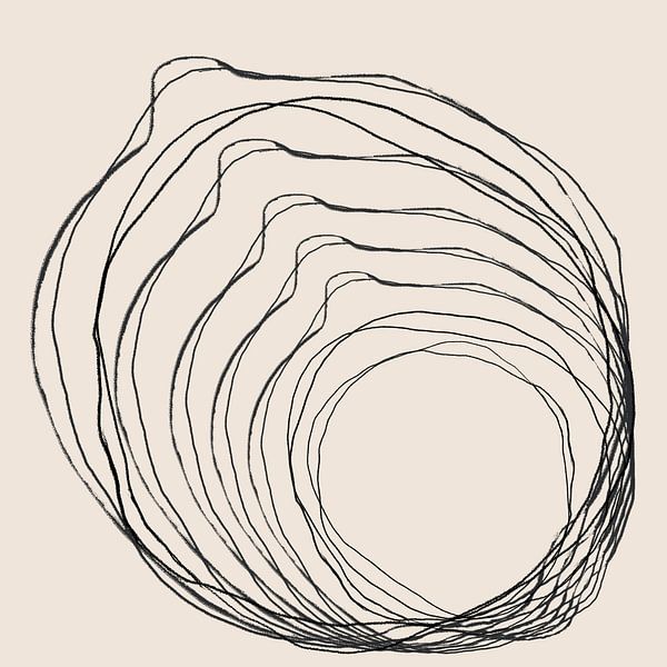 Golden Power of Nature Lines Art Abstraction by Mad Dog Art