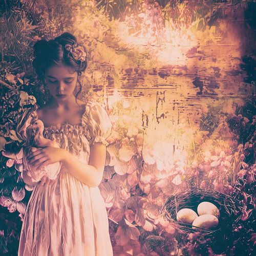 Süße Träumereien im letzten Sonnenlicht eines Frühlingstages